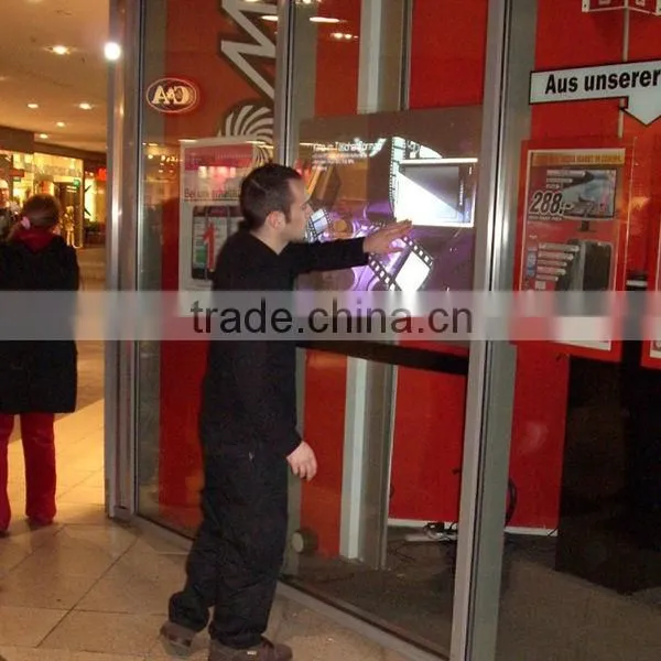 Easy Install 3d holographic display rear projection screen used for Mobile phone shops advertising
