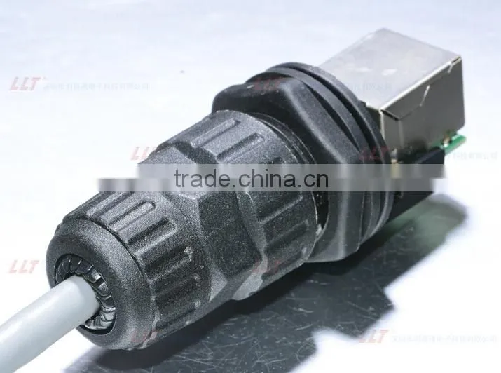 LLT high quality IP67 RJ45 connector waterproof Cat 5e cable connector