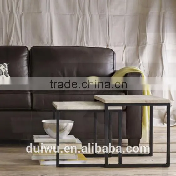 Home furniture living toom marble table top mtetal base movable side table