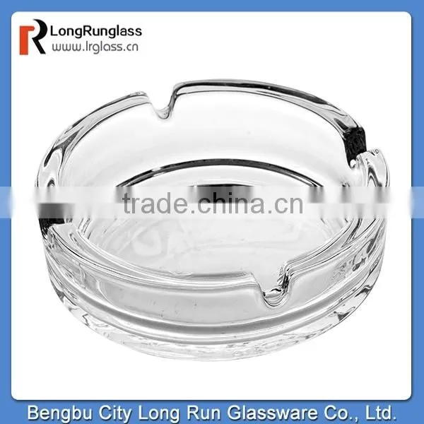 LongRun beautiful color high quality round glass ashtray with OEM design