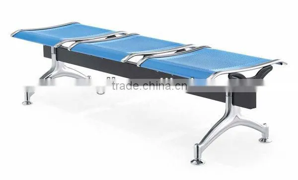 metal steel salon waiting bench