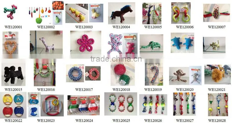 QQ Petoy Factory hot products dog rope tug toy dog toy rope ball