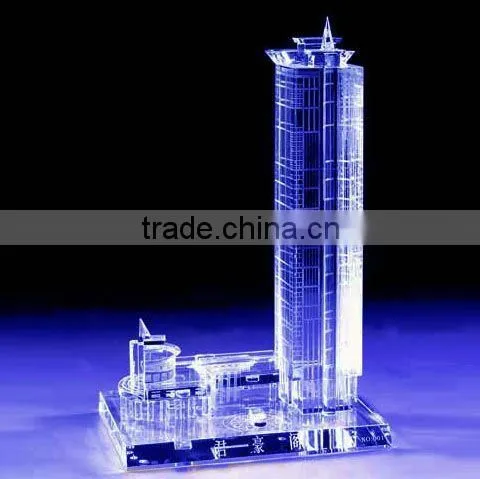 2016 Fabulous crystal building model for souvenir gifts