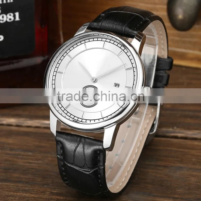 2015 Top Brand Best Fashion Genuine Leather Watches Men Wrist Watch,leather western wrist watches