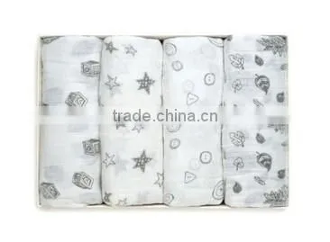 4-in-1 Bamboo Muslin Receiving Blankets