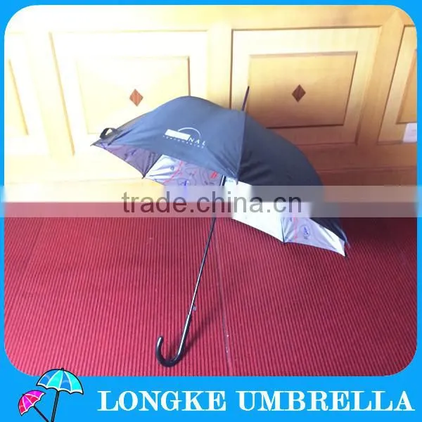 24"doubel layer custom design straight map umbrella,8K,auto open