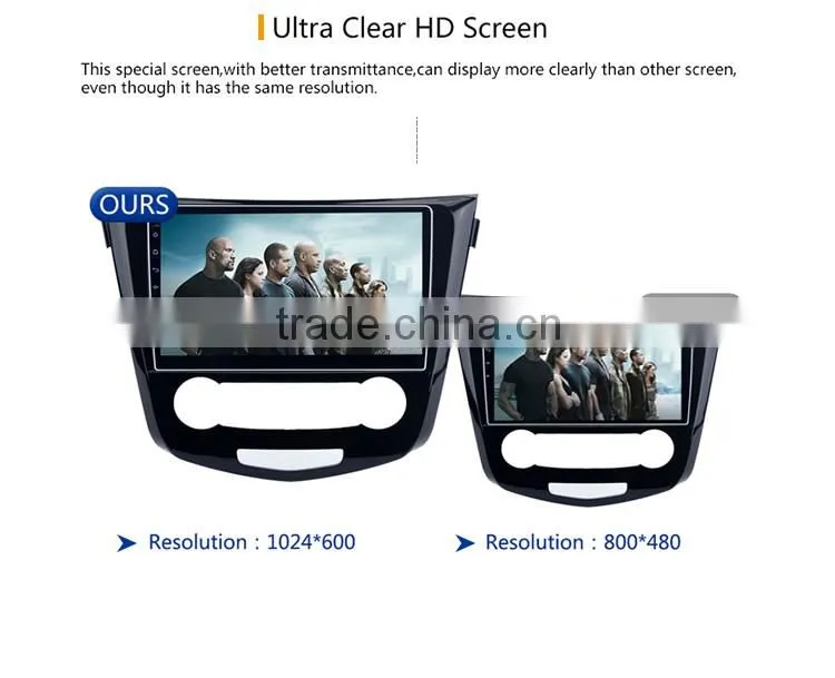 Cheap 10.2 Inch Black screen stereo dvd player with gps for car Nissan Qashqai 2014 2015