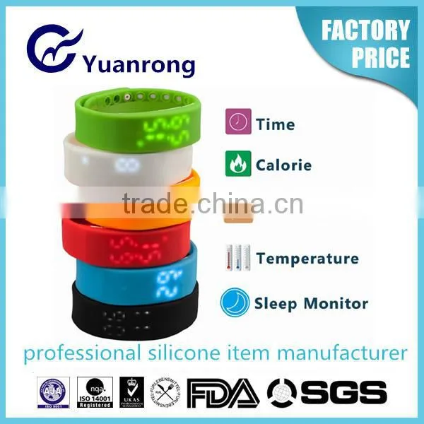 High Quality Silicone Smart Calorie CalculatorTemperature Sleep Monitor Wristband