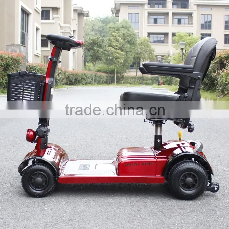 Cheaper price 4 wheels travel electric mobility scooter foldable easy carrying knee walker