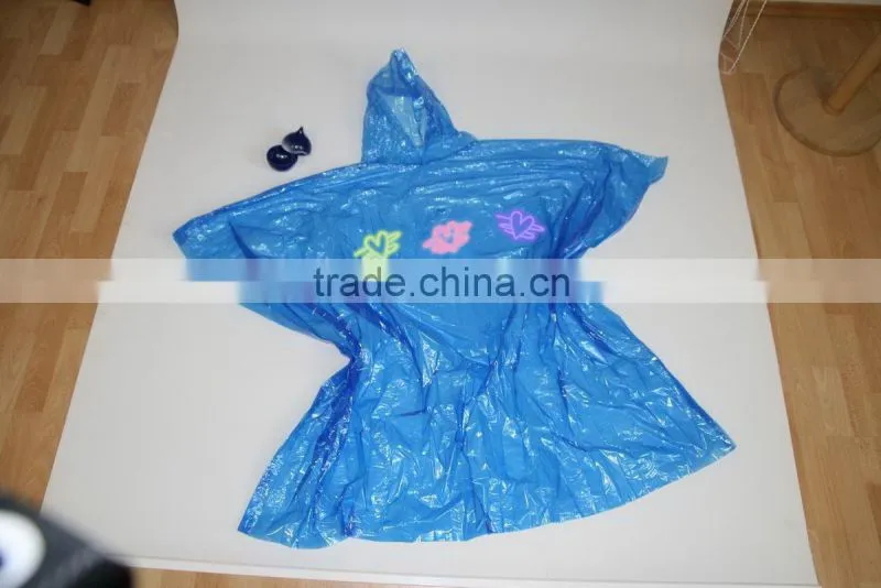 pvc green rain poncho/raincape