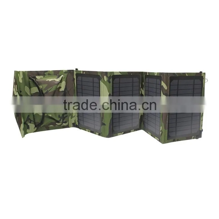 6V 14W Solar Panel Charger Dual Output Folding Foldable Solar Charger For Mobile Phone iPad Tablet