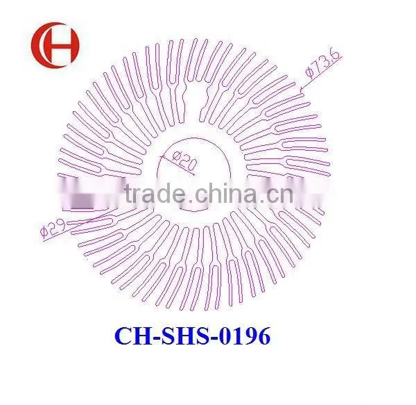 High quality extruded steel round copper heatsink