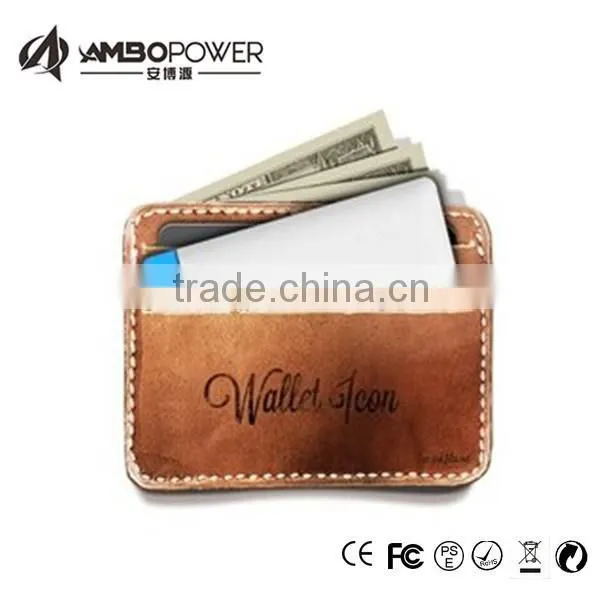 power bank credit card size micro usb battery charger
