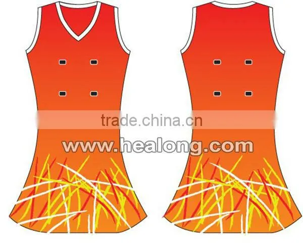 woman wear full subliamtion sexy lycra netball uniforms