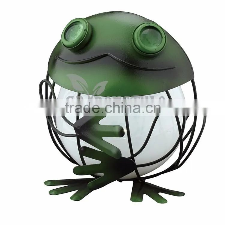 outdoor light led metal material, animal green garden led battery light, wrought iron lamp china light