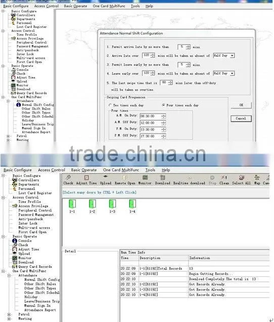 Tcp/ip two door access controller for access control door systems