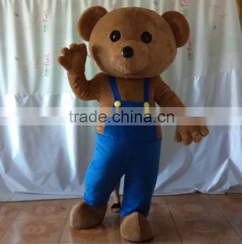 Funny rabbit ear teddy bear mascot costume/mascot costume/mascot
