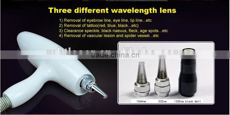 professional nd yag tattoo removal machine CE/ISO approve 1064nm,532nm can removal alll kind of color tattoo
