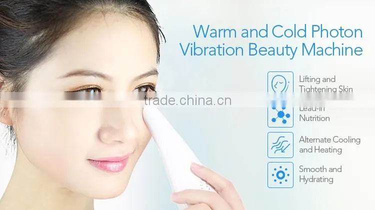 Warm and cold photon LED Vibration facial care beauty machine