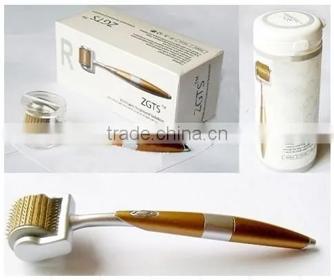 2015 Wholesale 192 needles ZGTS Titanium micro needle golden derma roller system