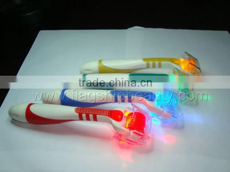 derma rolling system with Blue Red LED light