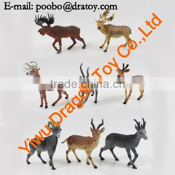 A variety of wild animals figurines