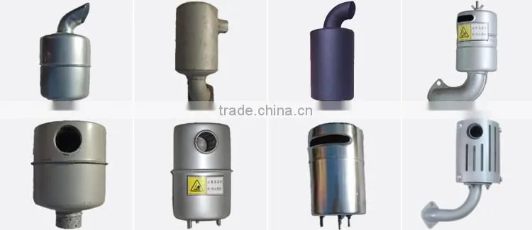 195N Condensing diesel engine steel exhaust muffler prices