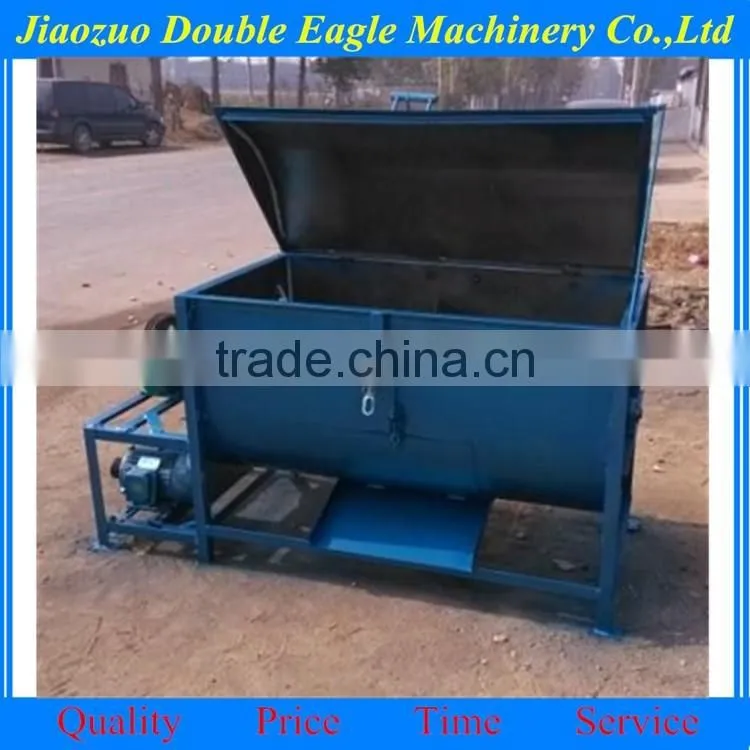 horizontal mixing machine for chickien feed/ horizontal cattle feed mixer with screw for sale