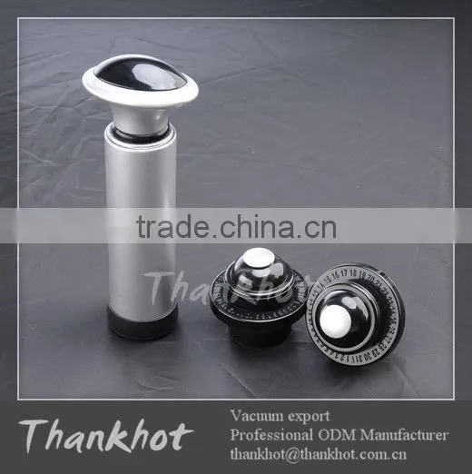 Vacuum wine bottle stopper with pump with gift box for promotion