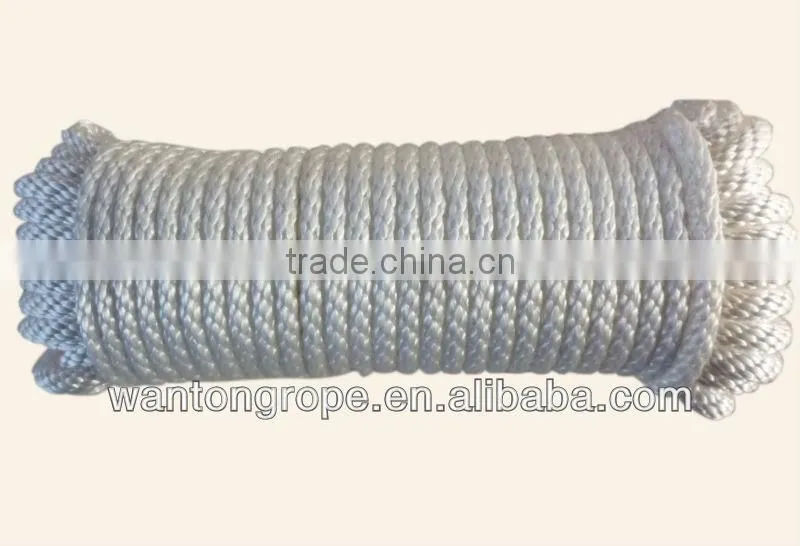 Pro-Grade Solid Braid Polypropylene Rope - 7/16" x 100' Silver White Color Lift Drag All Purpose Line