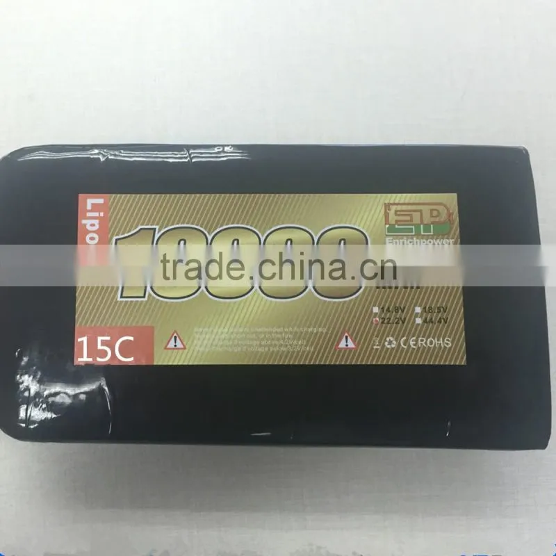 EP16000mah 15c 22.2v RC lipolymer battery pack for drone ,Quadcopter,FPV racing Quadcopter