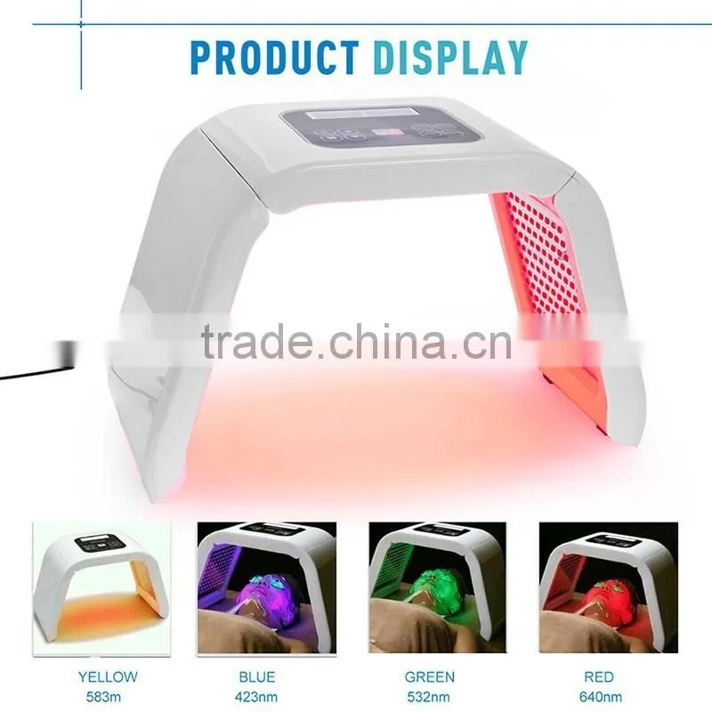 2017 Hot sale 4 color omega led light face mask light acne skin care PDT led light