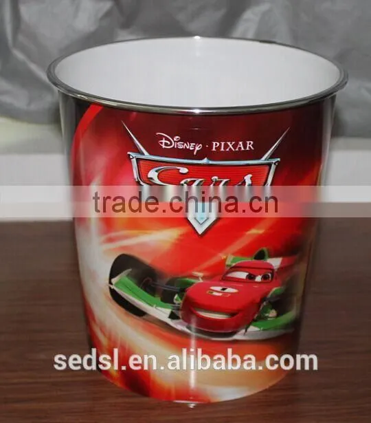 PP material Home use colorful cartoon waste bin