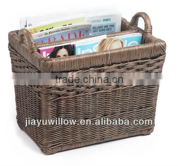 Natural Wicker Magzine CD Baskets wholesale