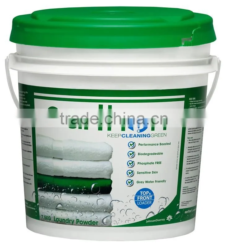 Simple Round Detergent Bucket with Plastic Handle For Sale, PP Cheap Washing Powder Plastic Container
