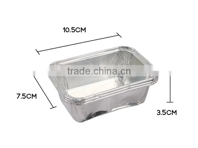 Square Disposable Aluminum Foil Pans Aluminium Foil Food Contatiner Trays