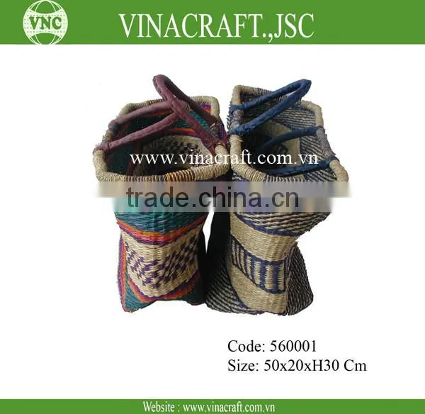 Lady shopping bag - Nature material seagrass