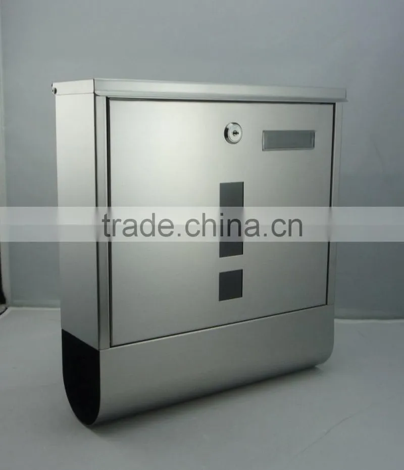 stainless steel metal wall mounted mailboxes