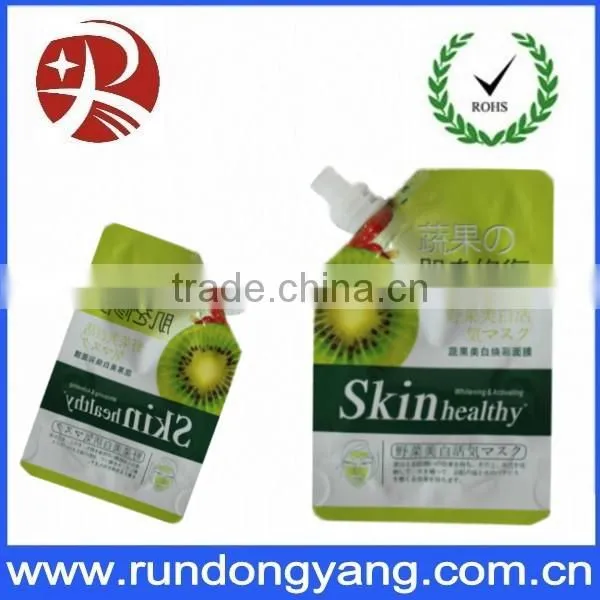 Hight Quality Plastic Facial Mask packaging bag with suction nozzle