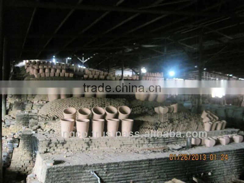 Outdoor terracotta flower pots