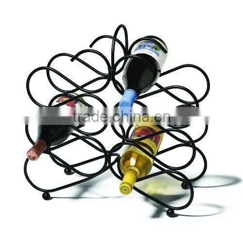 Orange Round Wooden Wine rack