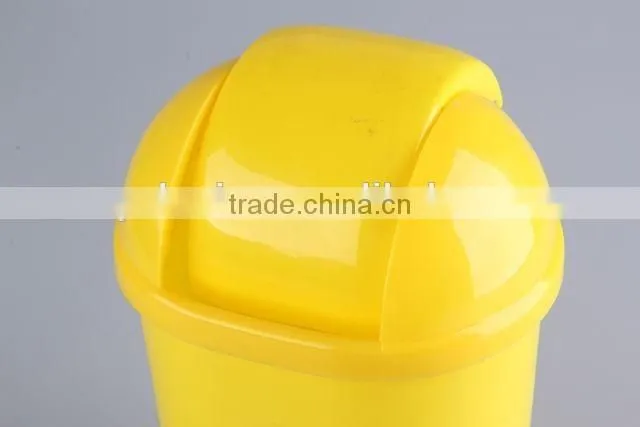Printed Smiling Face Plastic Trash Can Household Garbage Can/Desktop bin
