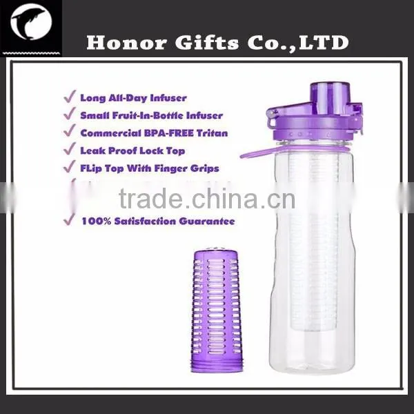 Factory Wholesale Custom Logo BPA Free Fruit Infuser Water Bottle