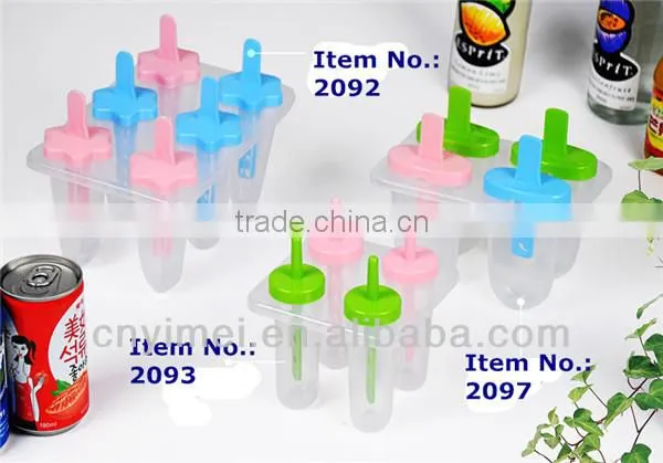 2092 New Plastic Home ice cream maker with 6 moulds