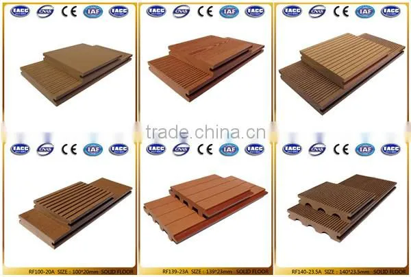 Factory price anti-slip outdoor exterior wpc decking/water proof wood flooring