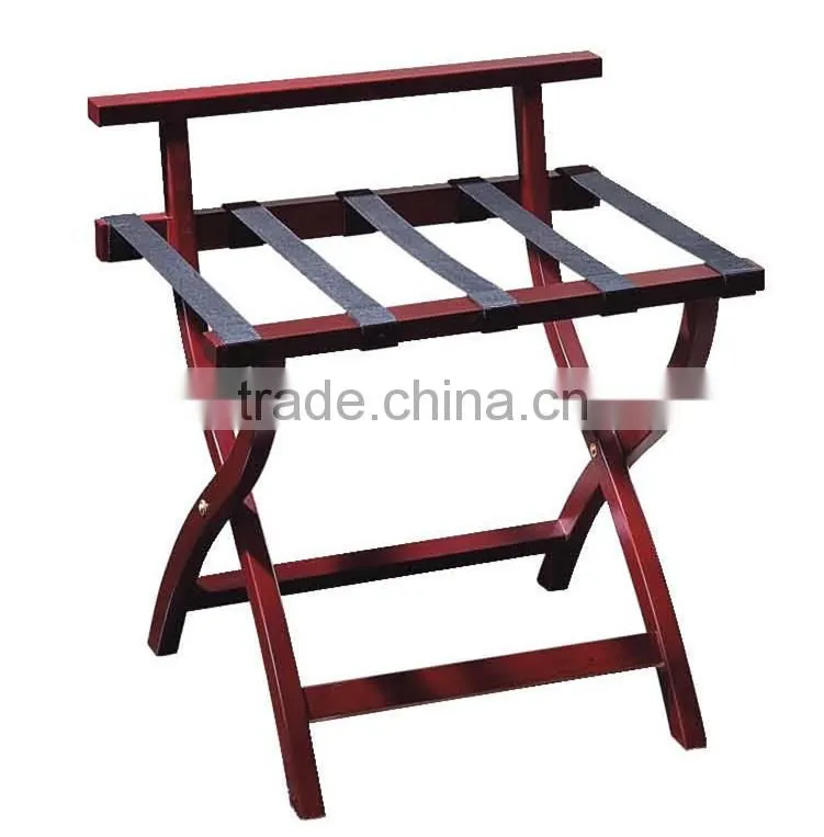 Solid wood hotel luggage rack folding luggage rack
