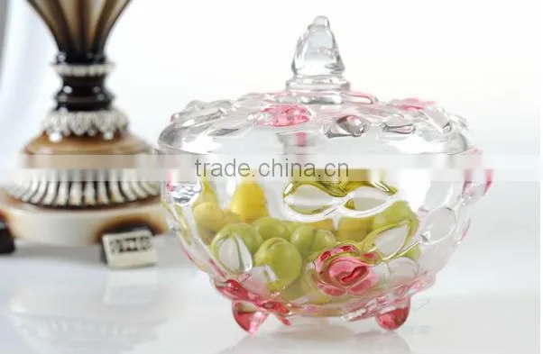 2014 New Products Crystal Sugar Bowl With Lid
