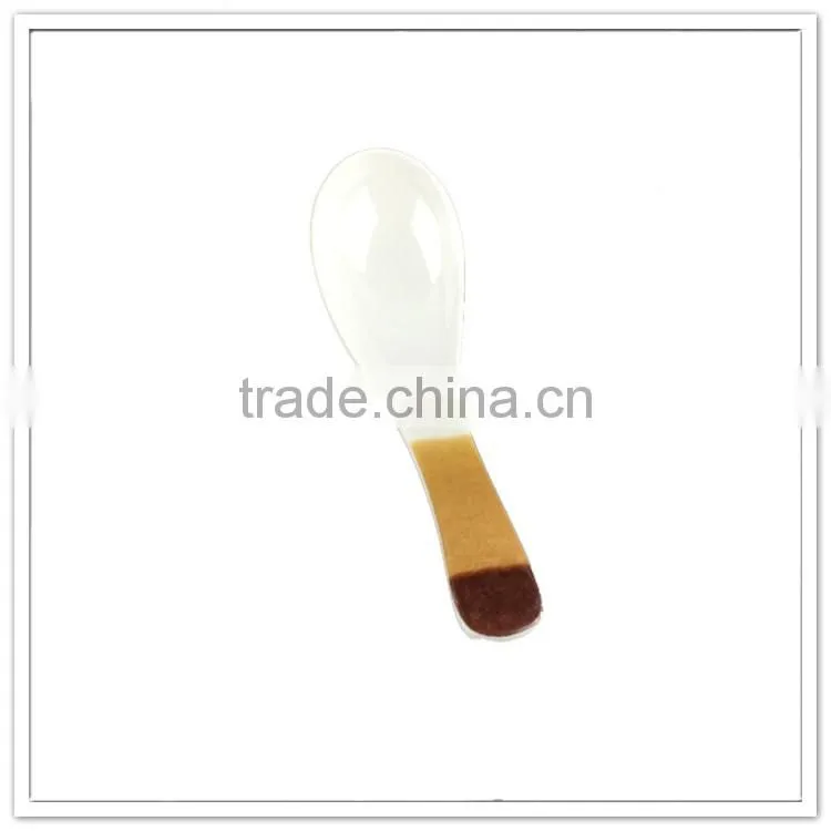 BPA free unbreakable durable food safety printing melamine baby dinnerware, plastic kids spoon