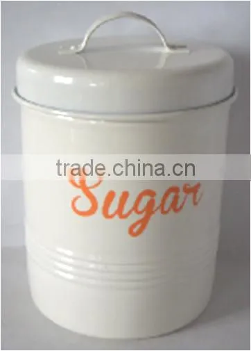 High quality coffee metal kitchen storage jars