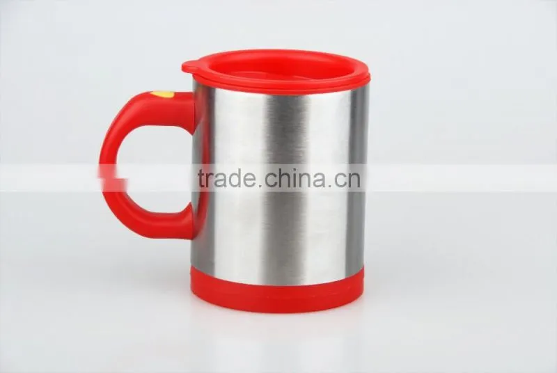 Promotional self stirring mugs with batteries stainless steel coffee mug LS Eplus